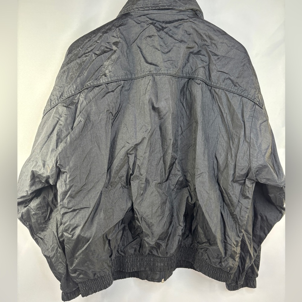 Vintage Basic Edition Black Gold Windbreaker Nylo… - image 2